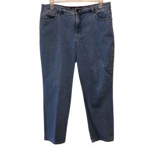Gloria Vanderbilt Womens Size 16 Amanda Medium Wash Blue Stretch Mom Denim Jeans